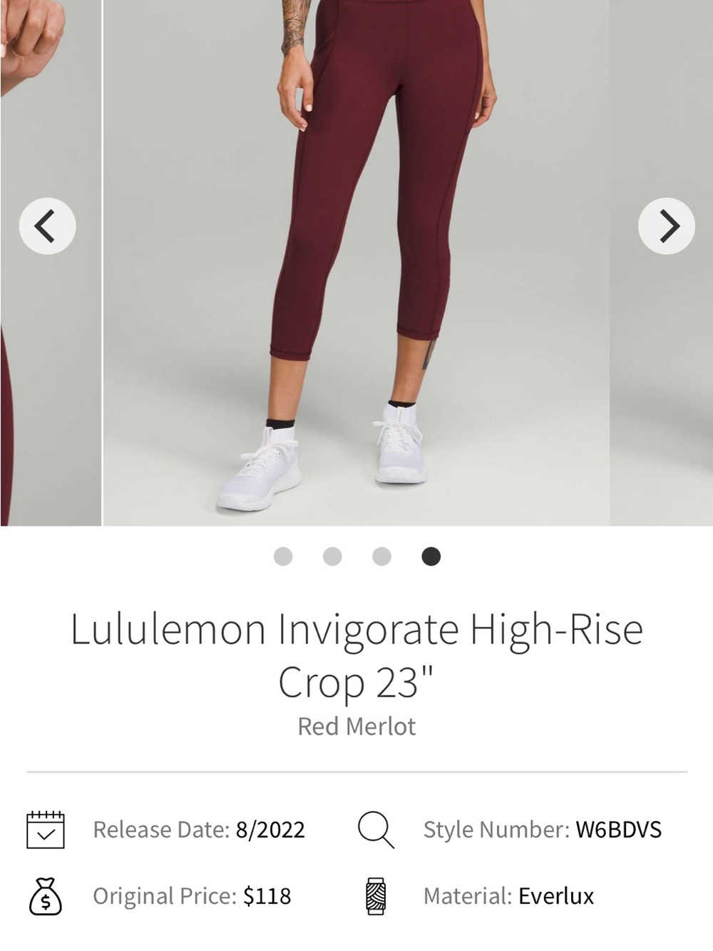 Lululemon Invigorate High-Rise Crop 23"